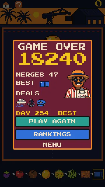 Game over screen